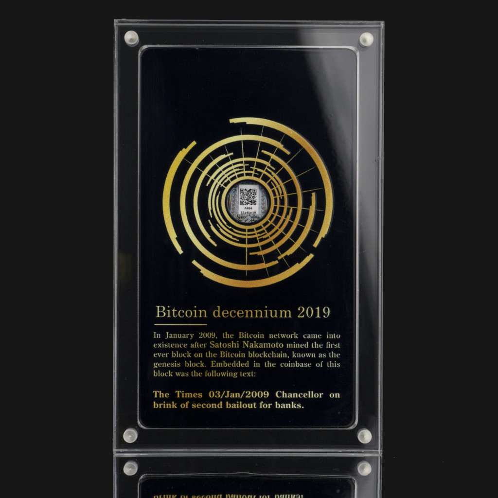 Thumbnail for File:Denarium Bitcoin Decennium 2019-4.jpg