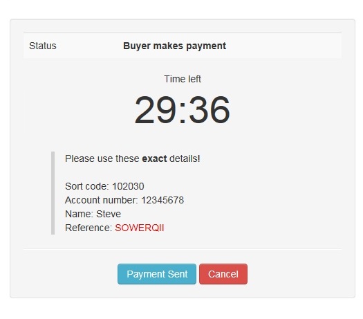 Buyer makes the payment